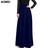 S M L 5XL New High Waist Pleat Elegant Skirt Wine Red Black Solid Color Long Skirts Women Faldas Saia 5XL Plus Size Ladies Jupe